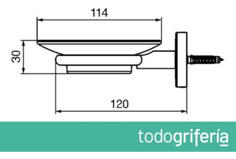 Jabonera Fv Cipres Accesorio Bano Cromo 168/n2 Nombre del diseño Minimalista - Imagen 3