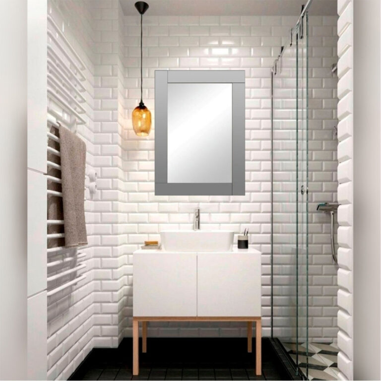 Espejo Klee Rectangular Marco Gris Reflejar 70x50 - Imagen 5