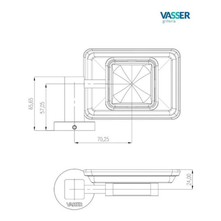 Jabonera Vasser Zafiro Accesorio Baño Metal 12/1859 - Imagen 2