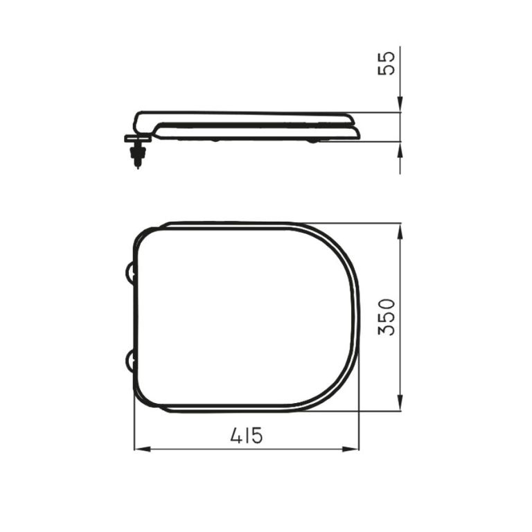 Asiento De Inodoro Ferrum Bari Polipropileno Tksp - Imagen 2