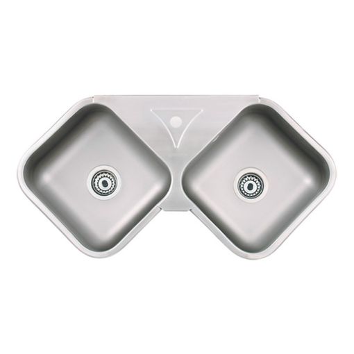 Bacha Esquinera Cocina Acero Inox Mi Pileta Bajo Mesada 650