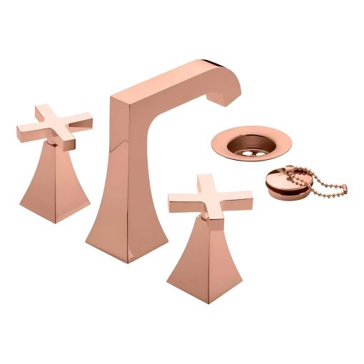 Griferia Fv Urbano Cruz Rose Gold Lavatorio Mesada 207/h3