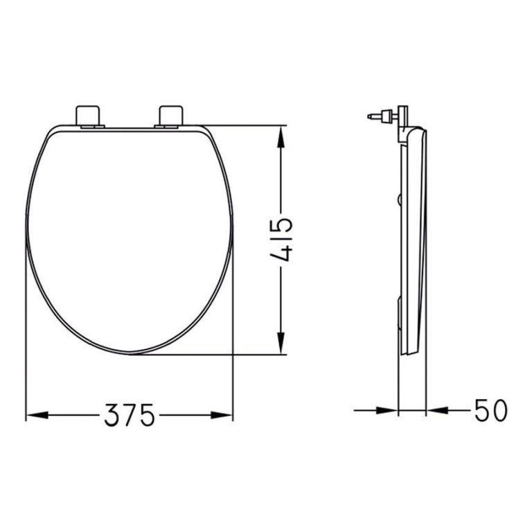Tapa Asiento Inodoro Ferrum Andina Cierre Suave Urea Tfwus - Imagen 3