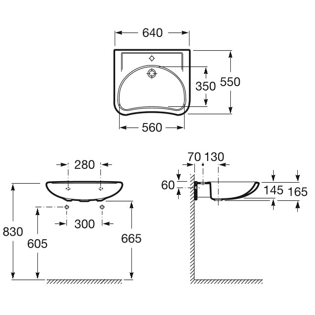 Lavatorio Roca Access Baño Discapacitados Suspendido - Imagen 3