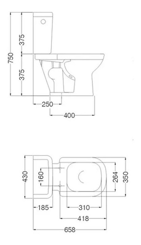 Combo Ferrum Bari Inodoro Largo Depósito Dual Bide asientos - Imagen 6