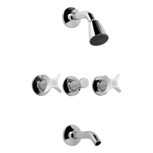 Griferia Fv Petalo Ducha Blanco-cromo 0103/m3-bc