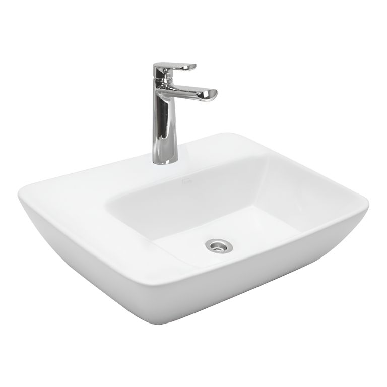 Bacha Ferrum Milos Lk250 Cuadra Repisa De Apoyo Blanca