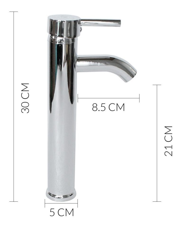 Grifería Daccord Lavatorio Monocomando Pico Alto Cromo - Imagen 3