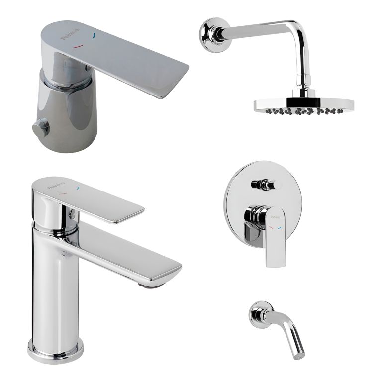 Combo Grifería Peirano Vera Lavatorio + Bidet + Ducha Trans