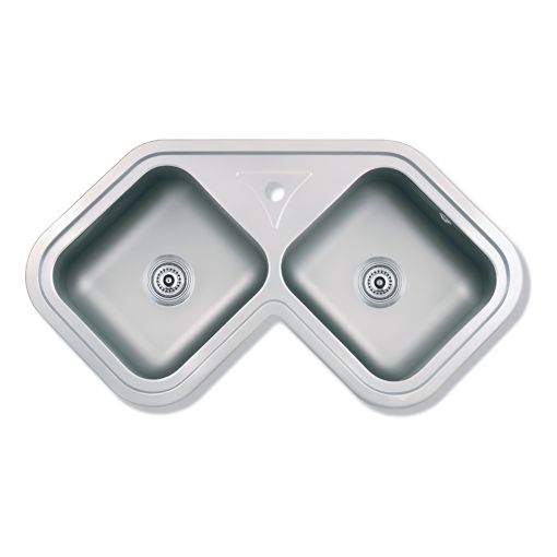 Bacha Esquinera Cocina Acero Inox Mi Pileta Encastrable 450e