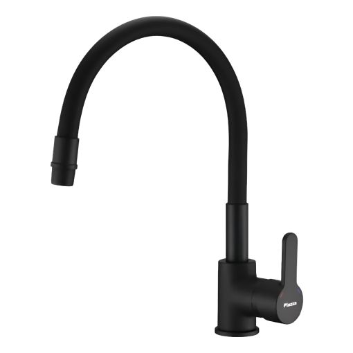 Griferia Piazza Emblem 10017ne Cocina Monocomando Negra