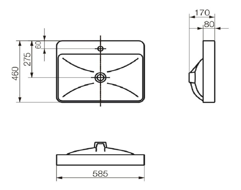 Bacha Ferrum Dongio 1 Agujero Rectangular Lk319 - Imagen 2
