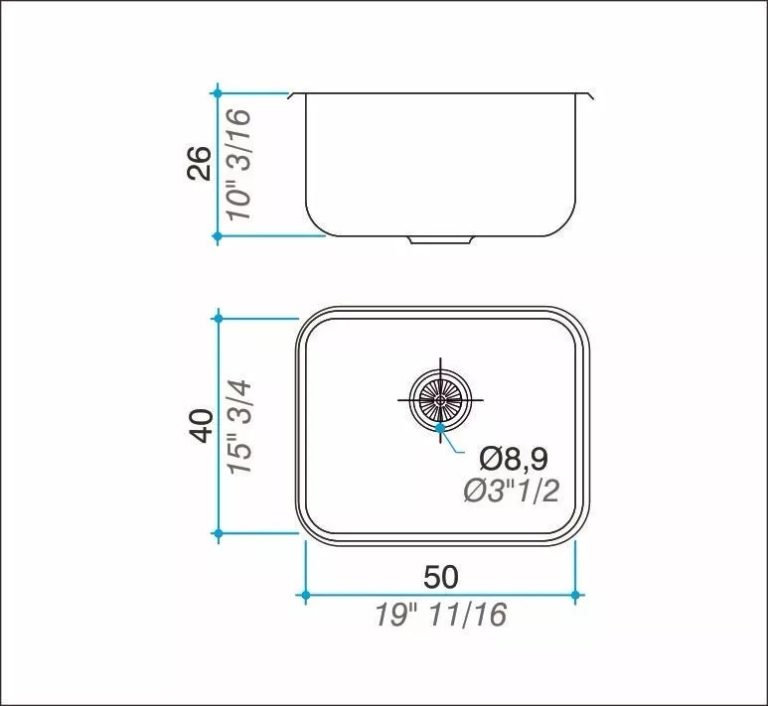 Bacha Johnson Acero 304 G50 Bajo Mesada - Imagen 2