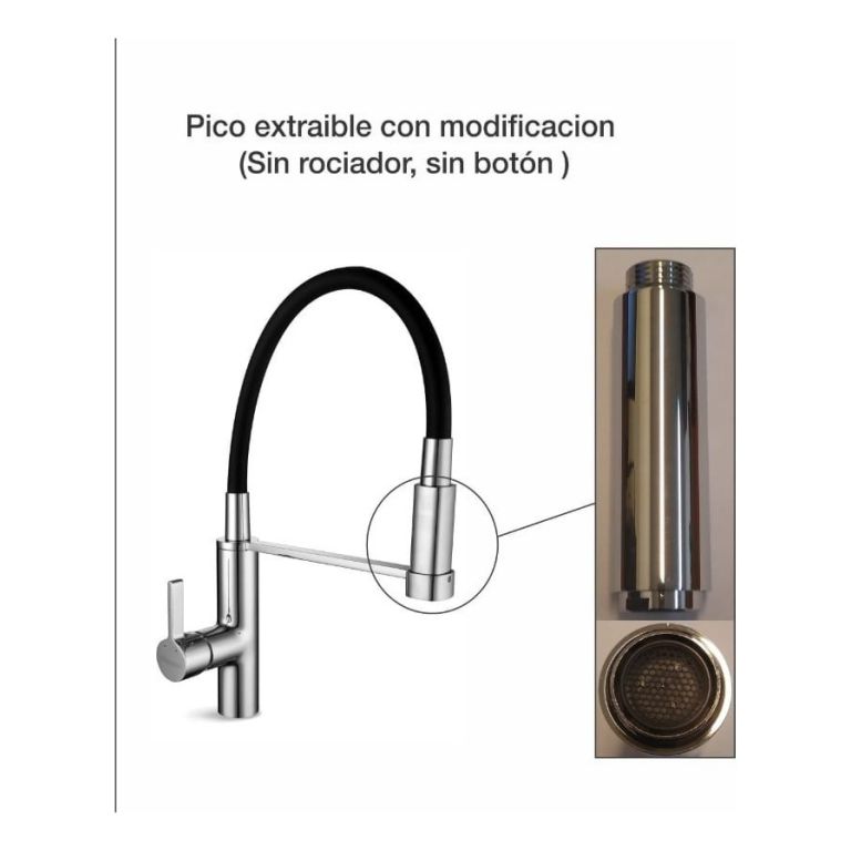 Griferia Piazza Kitchen Pro Gourmet Cocina Negra 10317 - Imagen 3