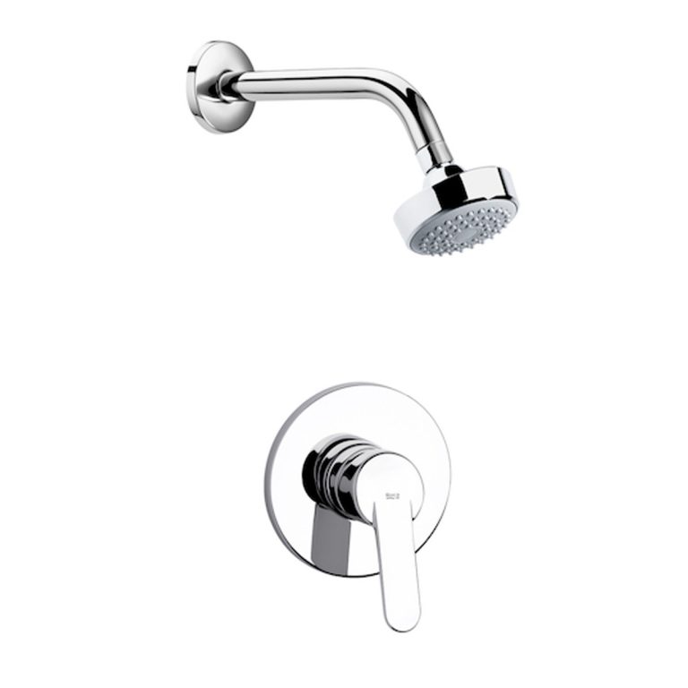 Combo Grifería Roca Victoria Lavatorio Ducha Embutir Cromo - Imagen 3