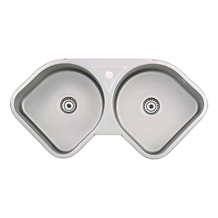 Bacha Esquinera Cocina Acero Inox Mi Pileta Bajo Mesada 550