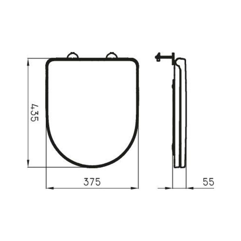 Asiento Tapa De Inodoro Ferrum Fontana Mdf Herrajes Metal - Imagen 2