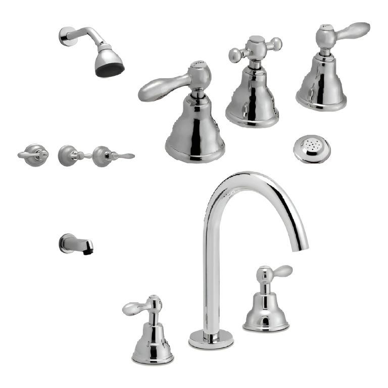 Combo Griferías Hydros Kiss Lavatorio Bidet Ducha Baño