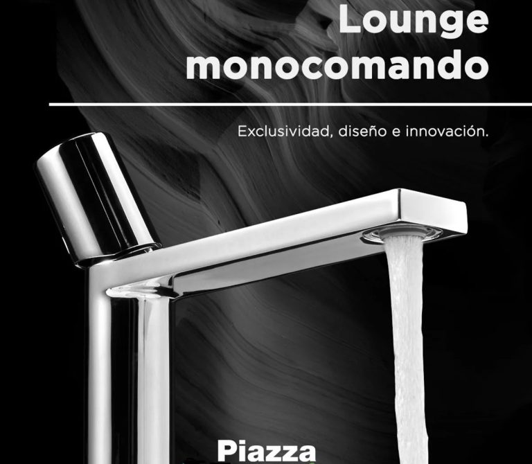 Grifería Piazza Lounge Monocomando Cromo Lavatorio Alto - Imagen 3