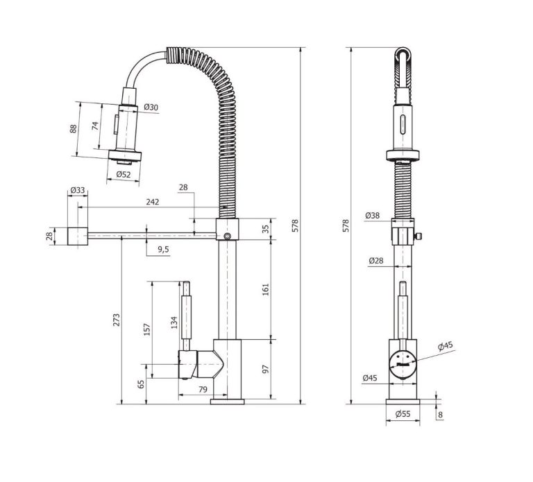 Griferia Piazza Gourmet 10308 Monocomando Cocina Duchador - Imagen 2