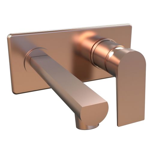 Grifería Lavatorio Pared Hidromet Raptor Monocomando Rose Gold