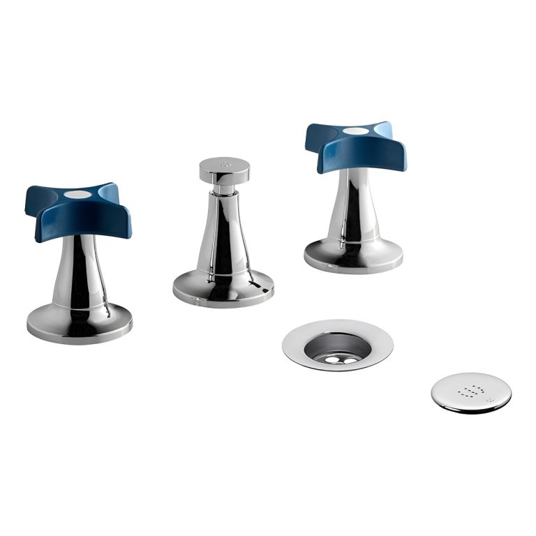 Griferia Fv Petalo Bidet Azul-cromo 0295/m3-ac