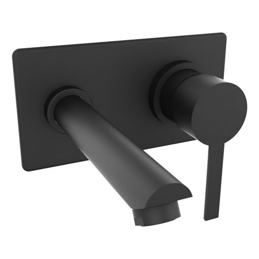 Griferia Hidromet Storm Black Negra Lavatorio Pared