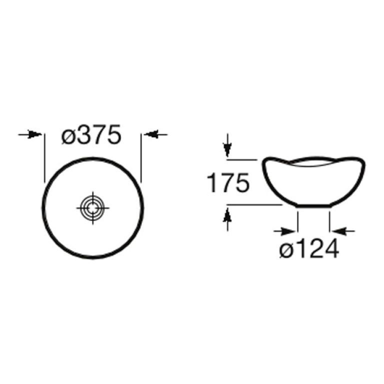 Bacha Roca Ruy Ohtake 375 Mesada De Apoyo Baño Blanco Mate - Imagen 2