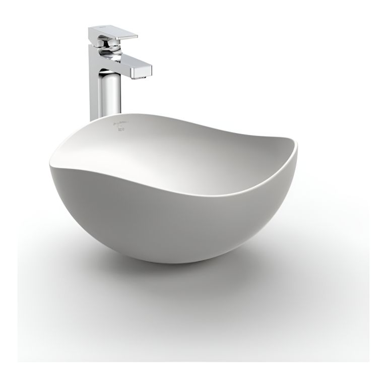 Bacha Roca Ruy Ohtake 375 Mesada De Apoyo Baño Blanco Mate