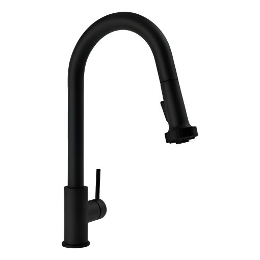 Griferia Fv Huemul Cocina Mesada Negra 0412/n9-ng