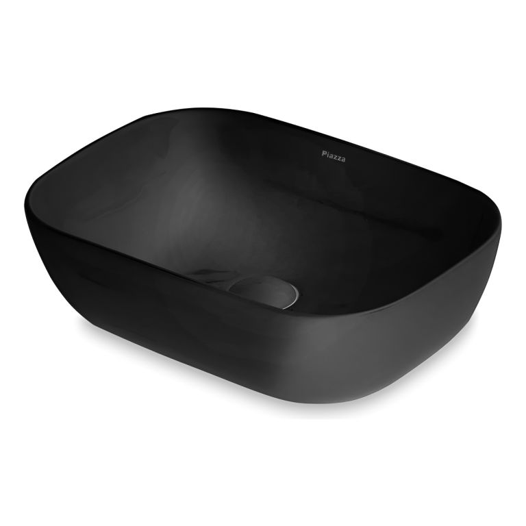 Bacha Piazza A426ne Apoyo Porcelana Baño Negra