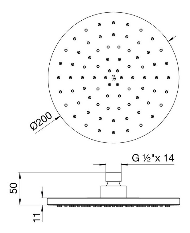 Flor De Ducha Articulada Fv Cromo 20cm 0126.pro-20 - Imagen 2