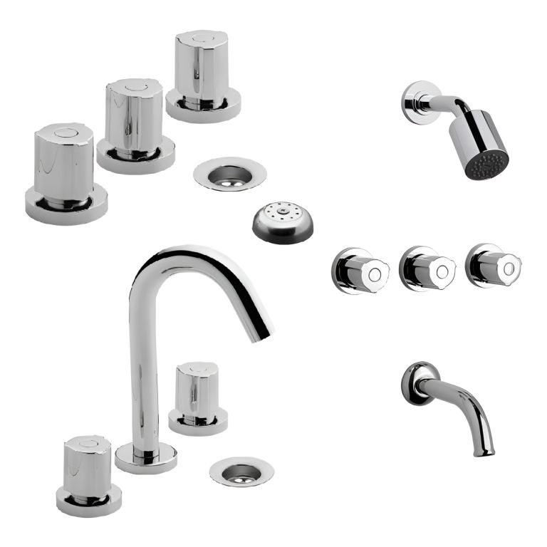 Combo Fv Radal Lavatorio Bidet Ducha Baño Completo Juego Set