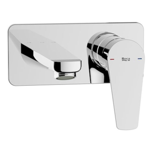 Combo grifería Roca Atlas Lavatorio Pared Monocomando Cromo