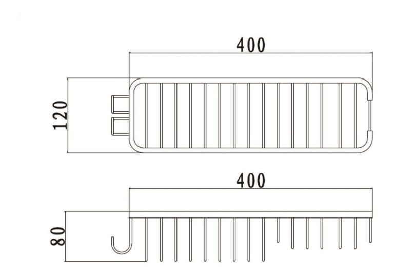 Organizador Con Jabonera Piazza Metálico Cromado Percha Baño - Imagen 2