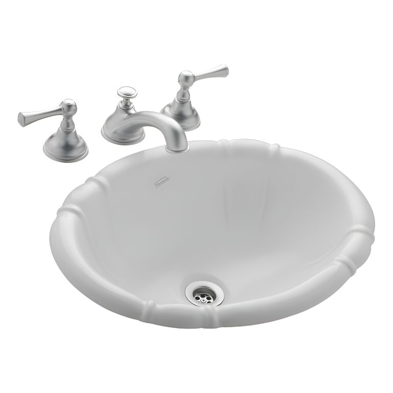 Bacha De Baño Ferrum Osiris Oval De Embutir Blanca Loaf