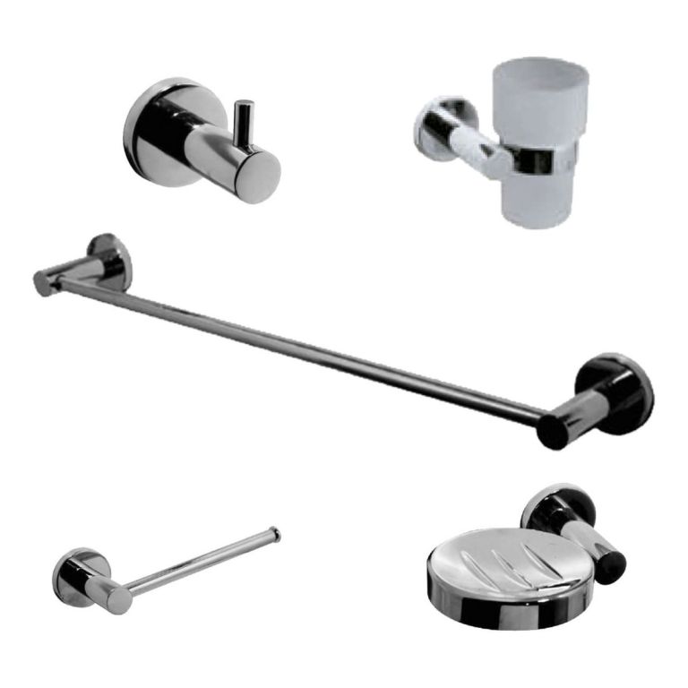 Set Accesorios Baño Hidromet Dynamic - 5 Piezas Kit