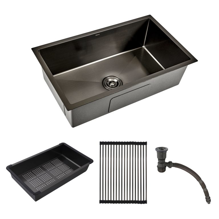 Bacha Peirano Pileta Cocina Simple Black Completa Bai01n - Imagen 3