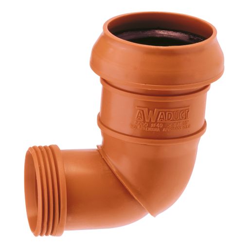 Codo Awaduct Con Rosca Macho 40 Mm X 1 1/4