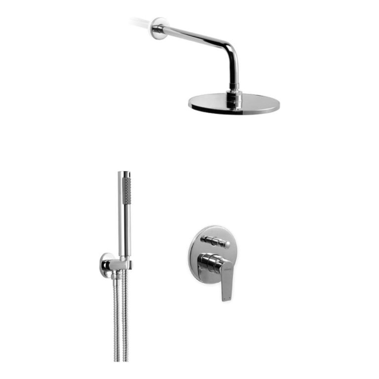 Griferia Piazza Next Cromo Ducha Embutir Con Duchador