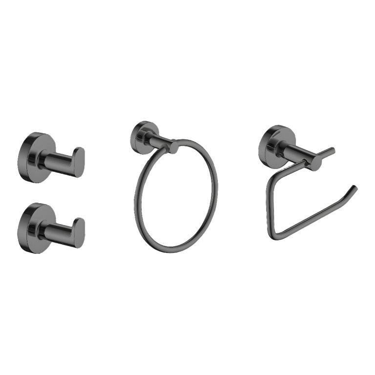 Set Accesorios Baño Piazza Sensus Grafito 4 Piezas 73228gf