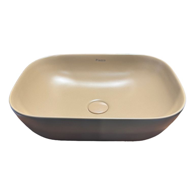 Bacha De Apoyo Piazza Rectangular 45x32x14cm A426 Beige - Imagen 3