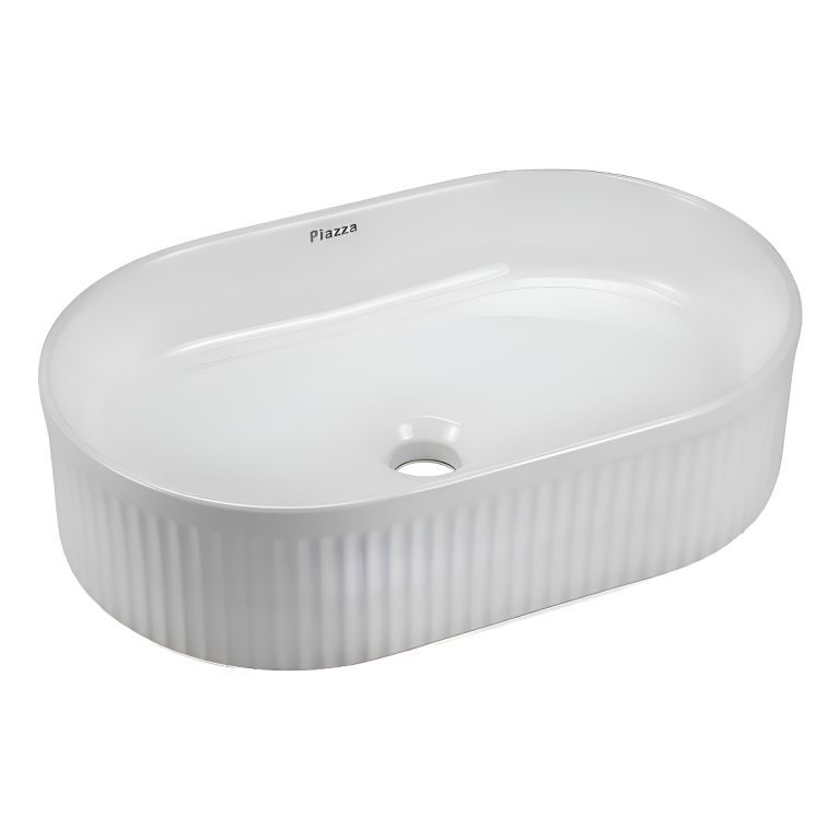 Bacha De Apoyo Piazza De Porcelana Ovalada 49x31x13cm A721