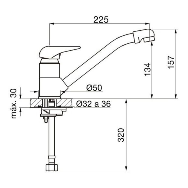 Combo Griferia Fv Kansas Mono + Bacha Doble Cocina Mi Pileta - Imagen 3
