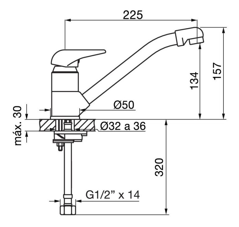 Combo Griferias Lav Bid Ducha Acces Fv Arizona Baño Cocina - Imagen 10