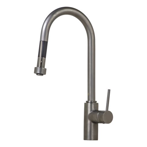 Grifería Cocina Fv Augusta Pro 0412/96p-sgr Grafito Satinada