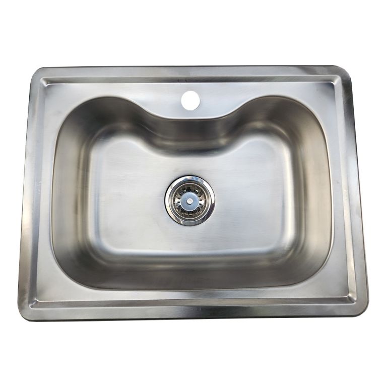 Bacha Pileta Piazza Simple Cocina Acero Inoxidable K6045 - Imagen 3