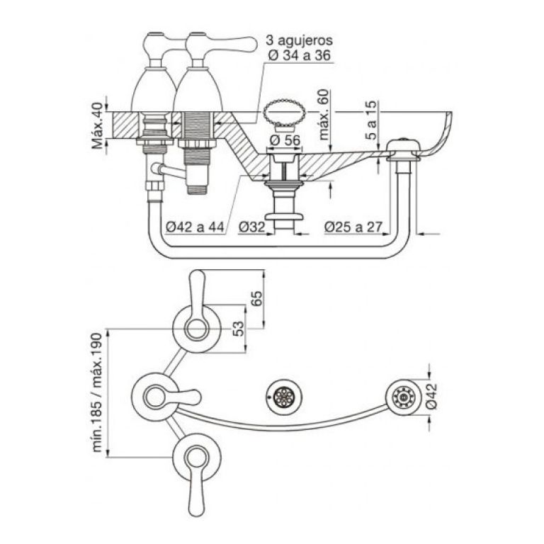 Grifería Fv Margot Lever Bidet - Imagen 2