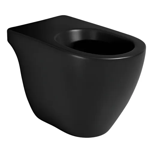 Inodoro corto Ferrum Fontana negro satinado IOCQJ-NS