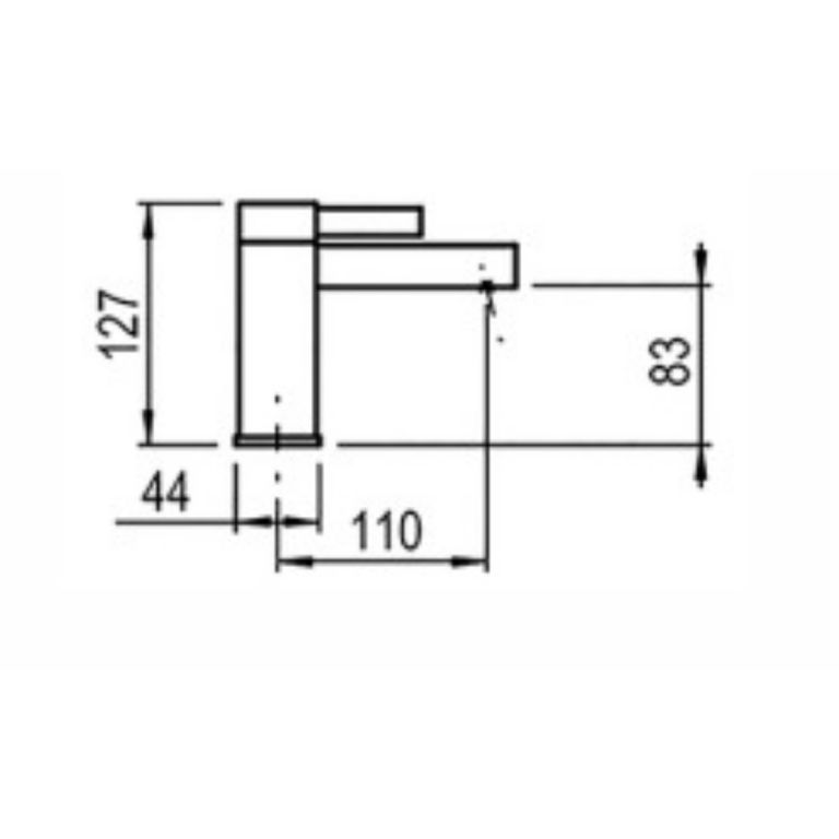 Griferia Hidromet One Block Black Lavatorio bajo Black Negro - Imagen 2